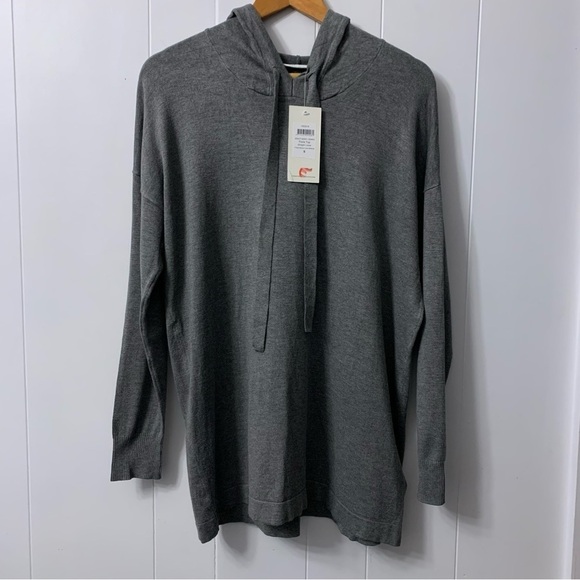 NWT Masai Floris Top Jumper Long Sleeve Hood Grey Knit Soft Straight Loose Comfy - Picture 3 of 10